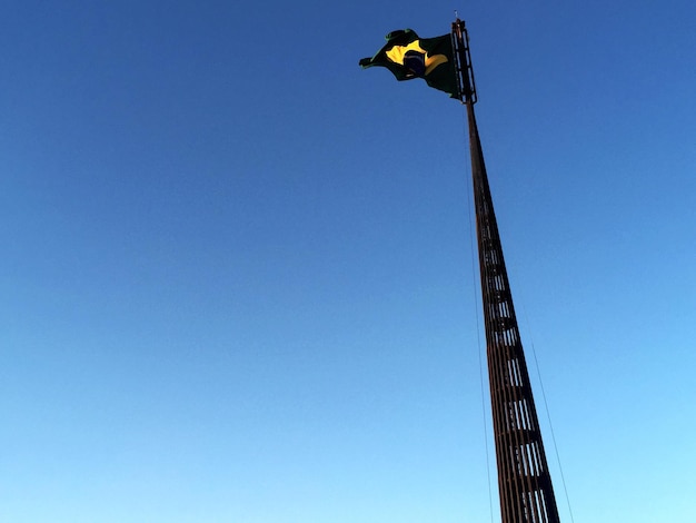 Low angle view of clear blue sky