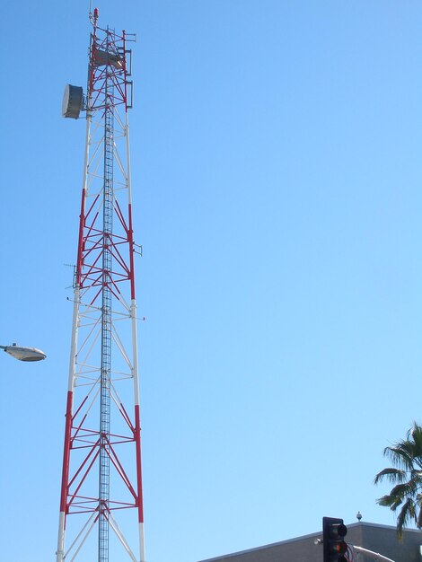 Low angle view of clear blue sky