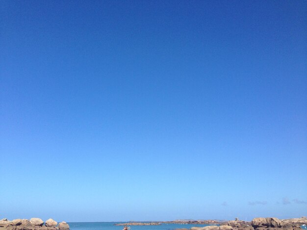 Low angle view of clear blue sky