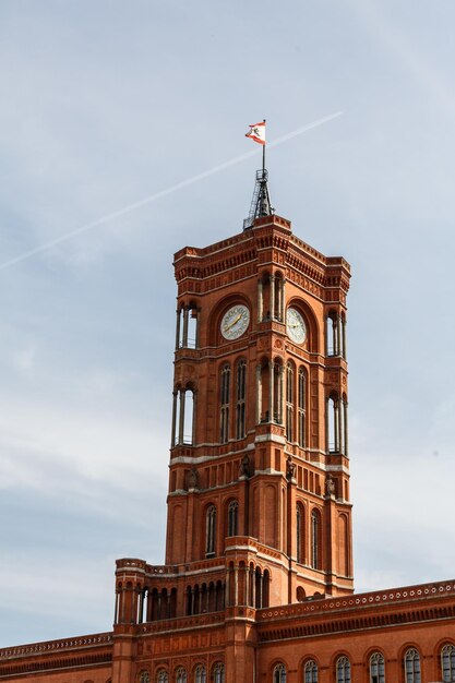 Low angle view of clock tower