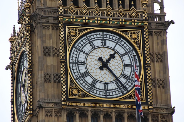 Low angle view of clock tower