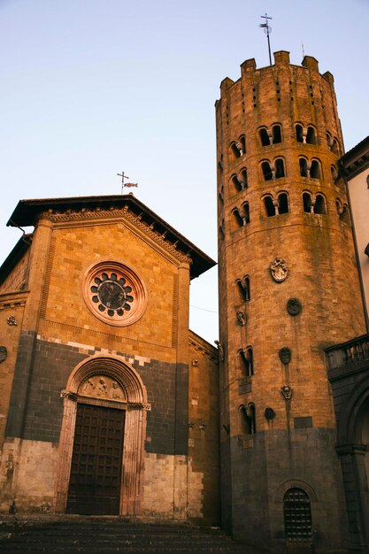 Low angle view of clock tower