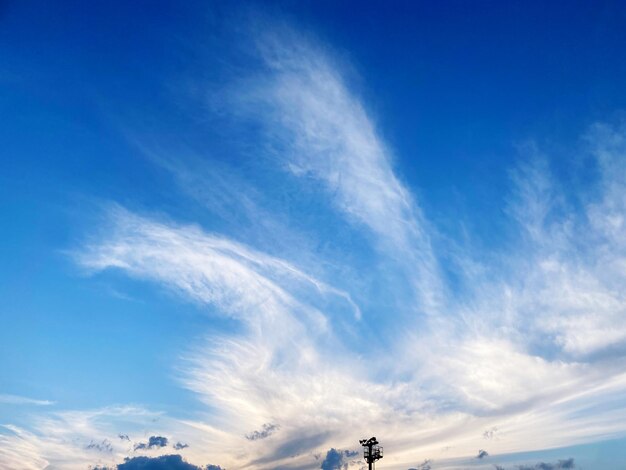 Low angle view of clouds against blue sky