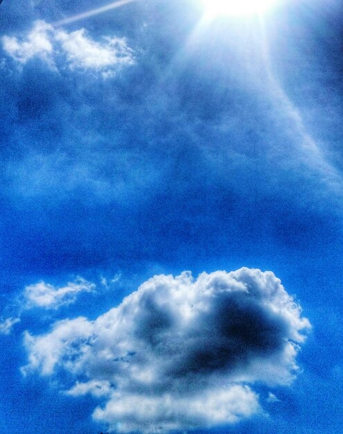 Low angle view of clouds in blue sky