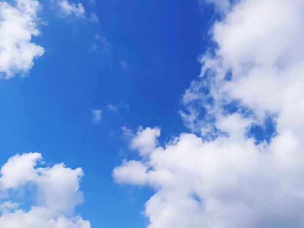 Low angle view of clouds in blue sky