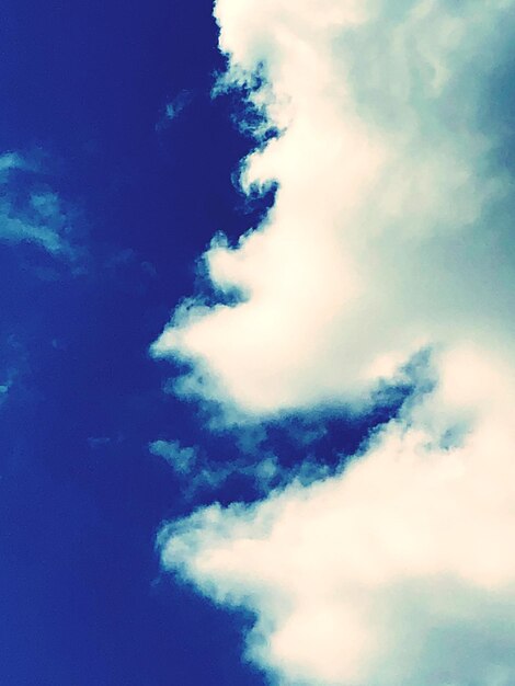 Low angle view of clouds in blue sky