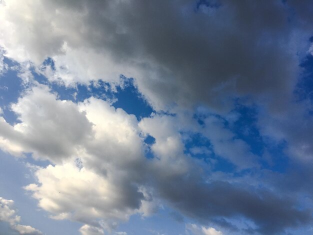 Low angle view of clouds in blue sky