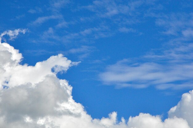 Low angle view of clouds in blue sky