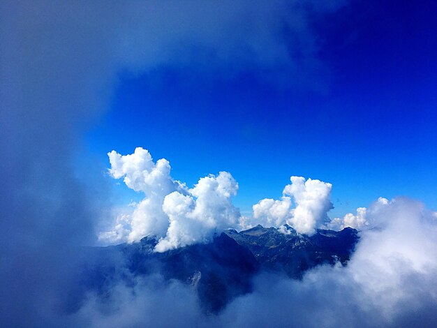 Low angle view of clouds in blue sky