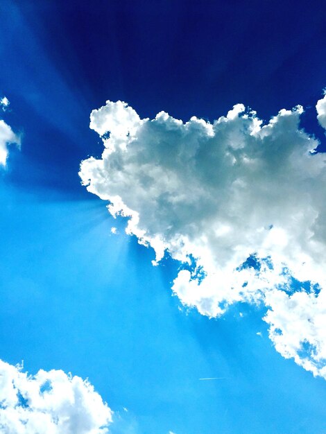 Low angle view of clouds in blue sky