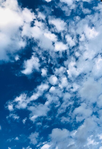 Low angle view of clouds in blue sky