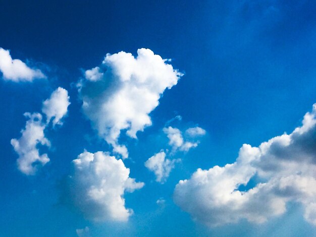 Low angle view of clouds in blue sky