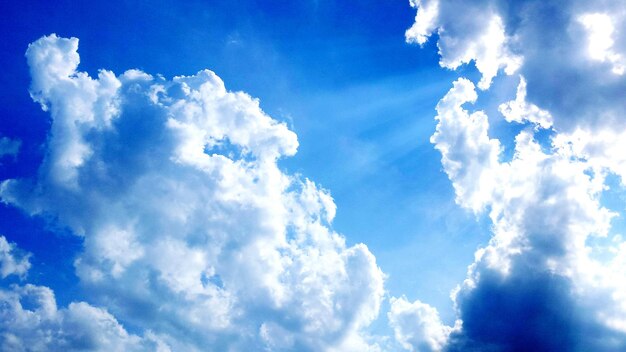 Low angle view of clouds in blue sky