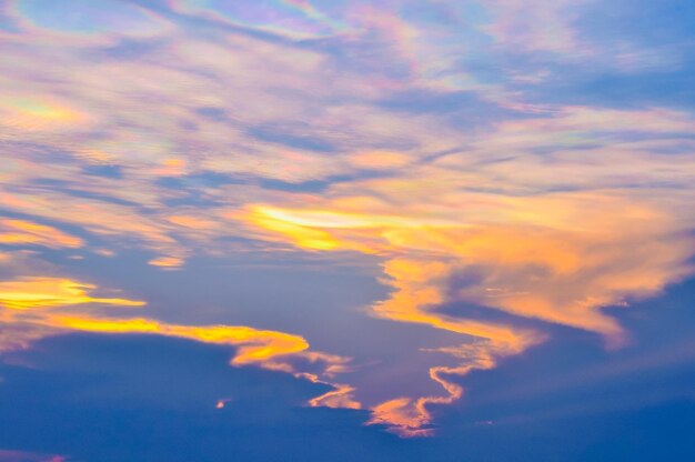 Low angle view of clouds in sky during sunset