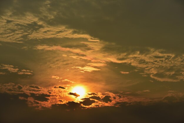 Low angle view of clouds in sky during sunset