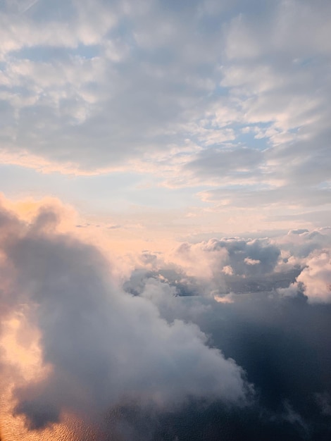 Low angle view of clouds in sky during sunset