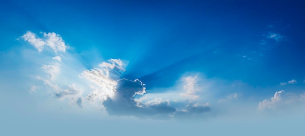 空の雲の低角度のビュー