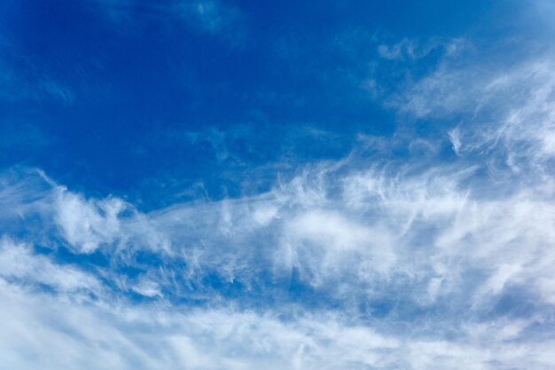 空の雲の低角度のビュー