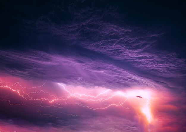 Foto vista a basso angolo delle nuvole nel cielo