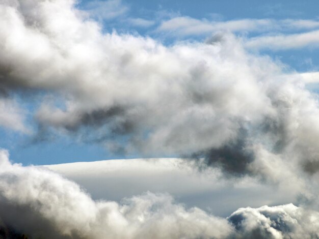 Foto vista a basso angolo delle nuvole nel cielo