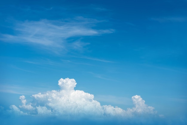 空の雲の低角度のビュー