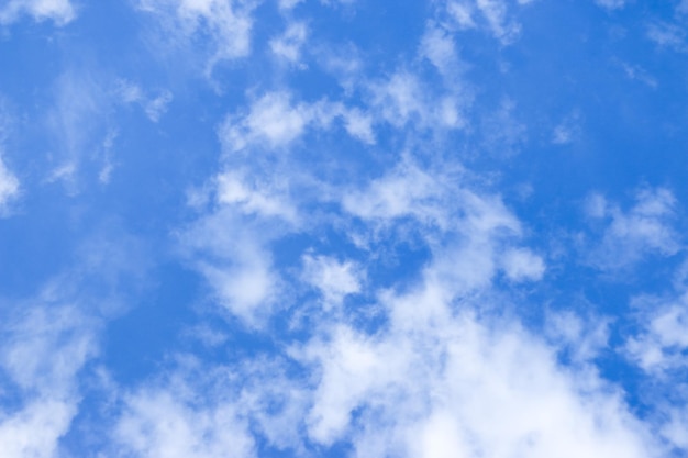 空の雲の低角度のビュー