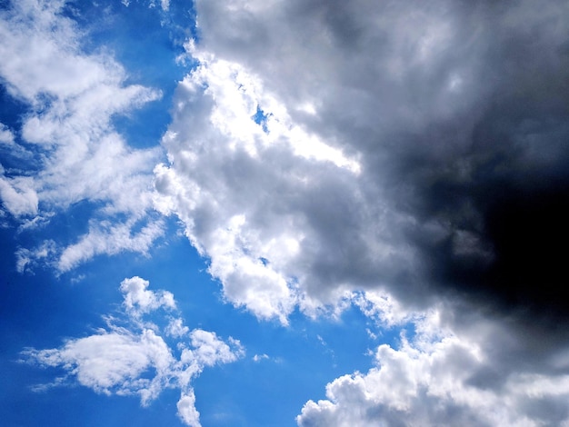 Foto vista a basso angolo delle nuvole nel cielo