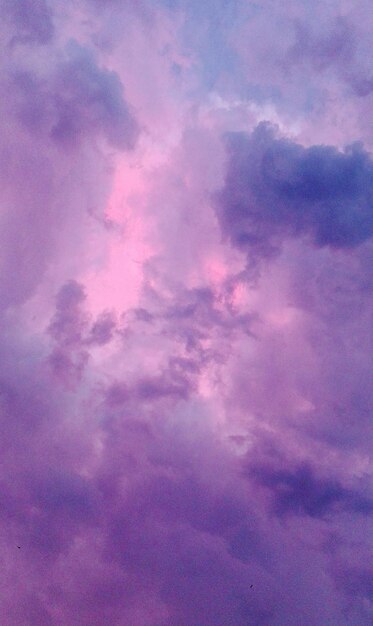 Low angle view of cloudy sky during sunset