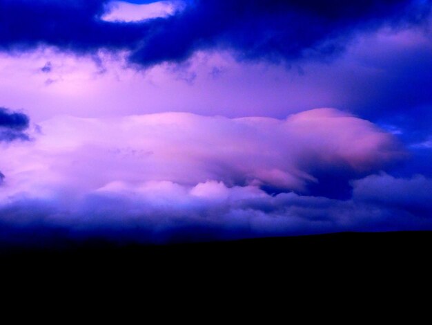 Low angle view of cloudy sky during sunset