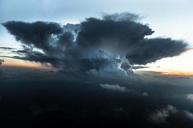 low angle view of cloudy sky during sunset
