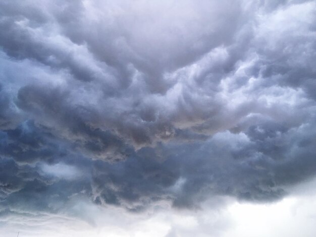 Foto vista a basso angolo del cielo nuvoloso