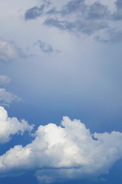 Foto vista a basso angolo del cielo nuvoloso