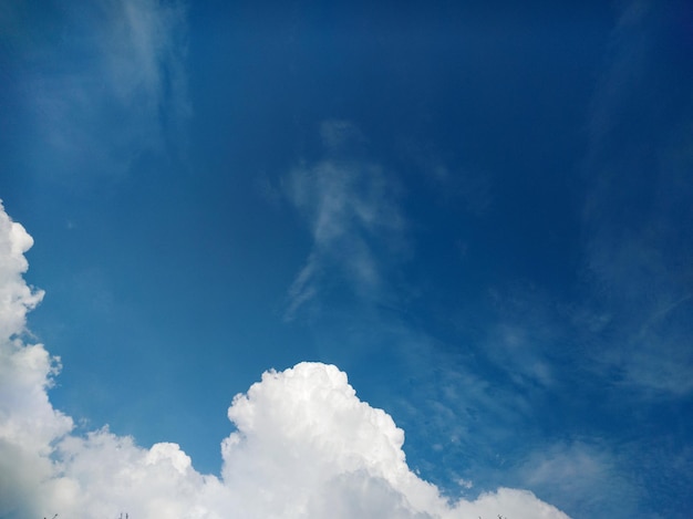 雲の多い空の低角度の眺め