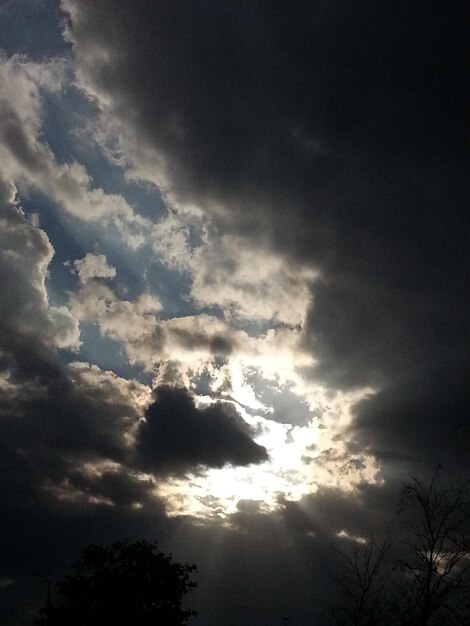 Low angle view of cloudy sky