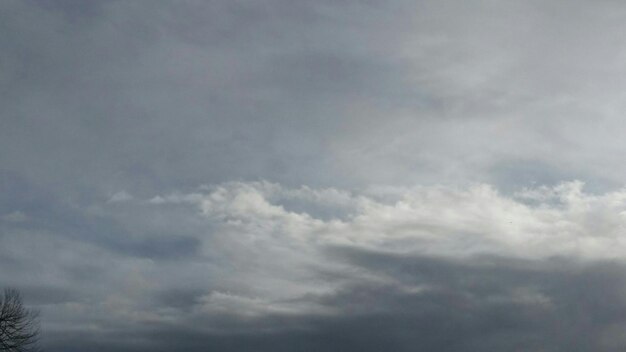 雲の多い空の低角度の眺め