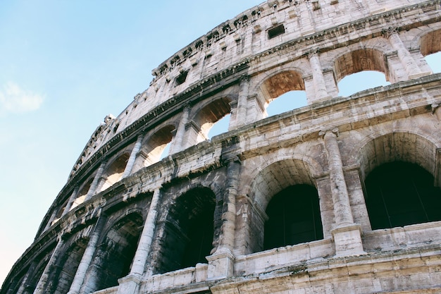 Low angle view of colisseum