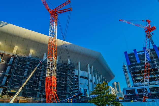 Photo low angle view of construction site