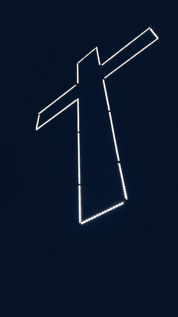 Low angle view of cross on the wall