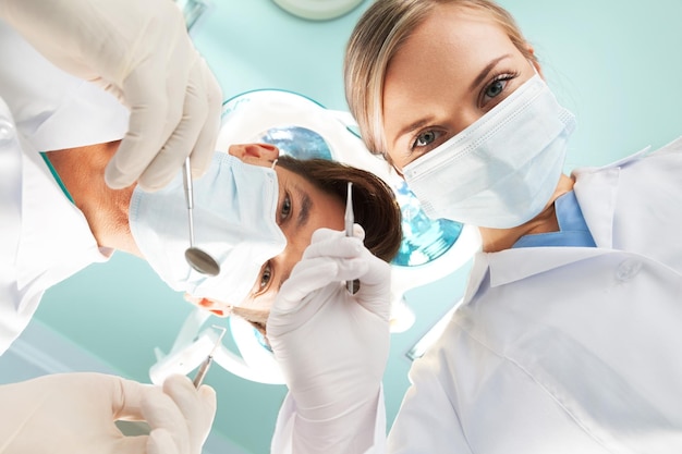 Low angle view of Dentists