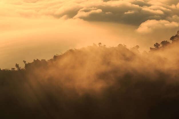 Low angle view of dramatic sky during sunset