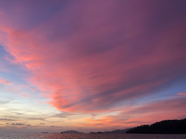 Low angle view of dramatic sky during sunset