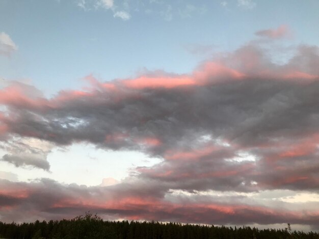 Low angle view of dramatic sky during sunset