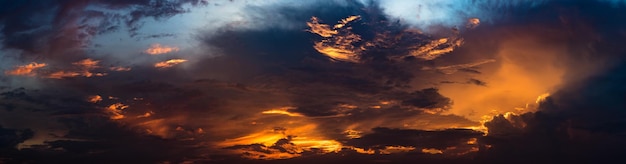 Low angle view of dramatic sky during sunset