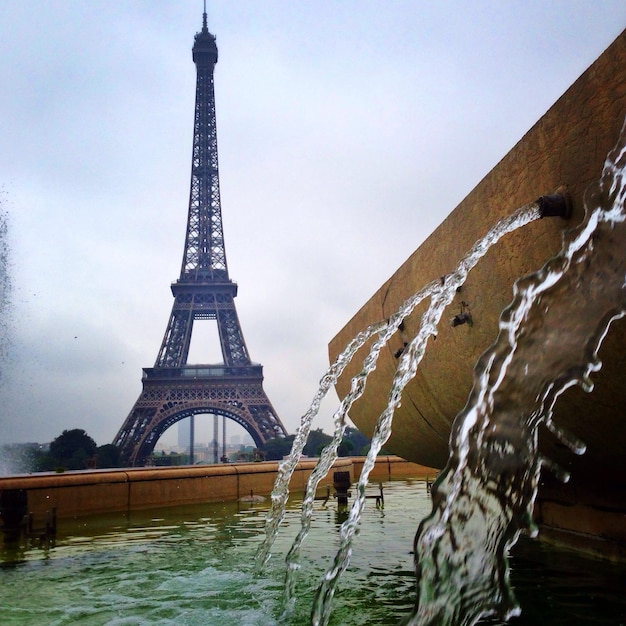 Low angle view of eiffel tower