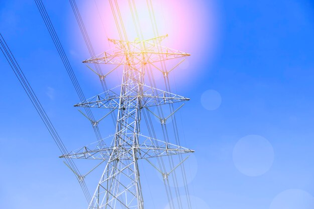 Photo low angle view of electricity pylon against sky