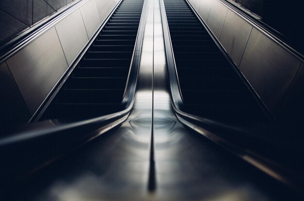 Photo low angle view of escalator