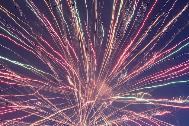 Photo low angle view of firework display at night