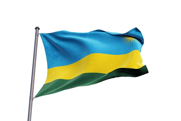 Low angle view of flag against white background