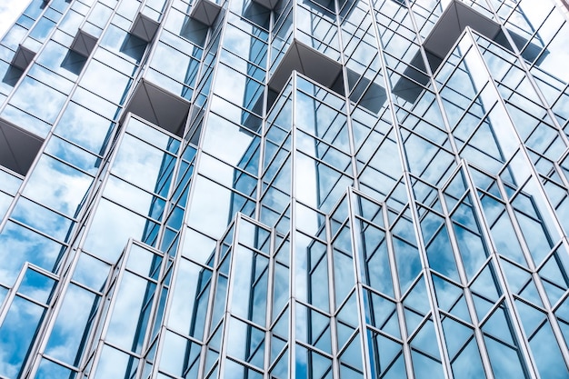 Low angle view of glass building