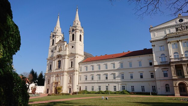 Low angle view of historic building against sky